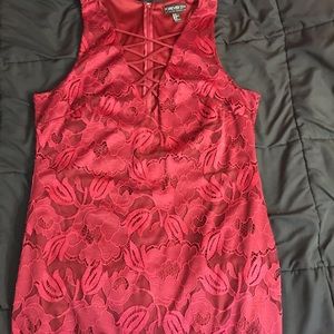 Forever 21 plus red lace dress 3x
